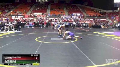 3-2-1A 132 Cons. Round 3 - Evan Coble, Howard-West Elk vs Logan Courtois, Burlingame