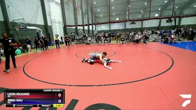 120 lbs Champ. Round 2 - Leon Richard, OR vs Eben Nau, WA