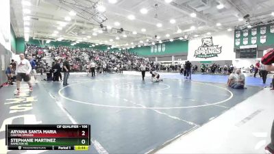 106 lbs Cons. Round 1 - Aryana Santa Maria, Canyon Springs vs Stephanie Martinez, Hamilton HS