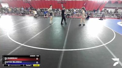 145 lbs Cons. Round 4 - Eli Rabideau, WI vs Easton Biladeau, IA