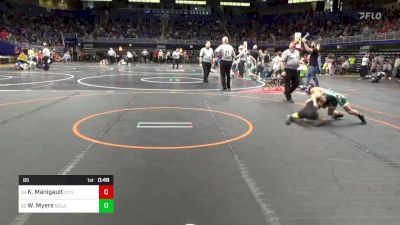 85 lbs Consi Of 32 #2 - K'Ron Manigault, City Of Pittsburgh vs Wyatt Myers, Solanco