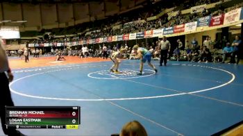 165 lbs Semifinals (16 Team) - Brennan Michael, Butler HS vs Logan Eastman, Riverbend