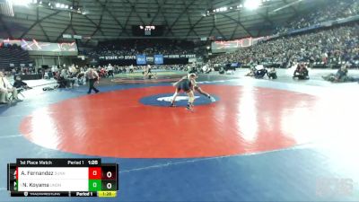 4A 132 lbs 1st Place Match - Noah Koyama, Union vs Alejandro Fernandez, Sunnyside