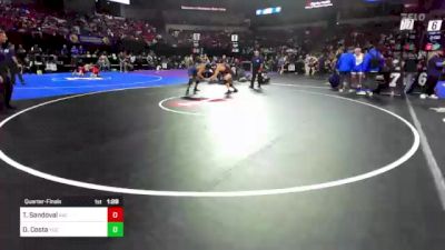 182 lbs Quarterfinal - Thomas Sandoval, Vacaville (SJ) vs Diego Costa, Yucaipa (SS)