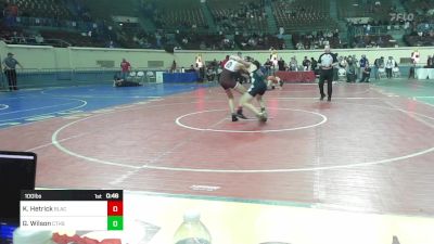 100 lbs Consolation - Kole Hetrick, Blackwell vs Gannon Wilson, Catoosa HS