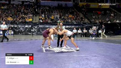 285 lbs Semifinal - Trent Hillger, Wisconsin vs Matt Stencel, Central Michigan