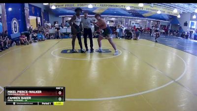 138 lbs Round 2 (8 Team) - Mikel Pierce-Walker, Team Barracuda vs Camren Baker, Viera Hammers