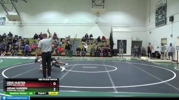 149 lbs 3rd Place Match - Zeke Hueter, Santa Ana College vs Aidan Hansen, Moorpark College