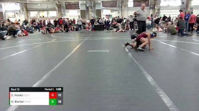 92 lbs Round 3 (8 Team) - Hayden Barber, Ranger WC vs Caleb Kosko, BTWC