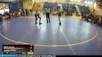 138 lbs Round 2 (8 Team) - Nate Taylor, Roundtree Wrestling Academy vs Davian Rivera, Attack