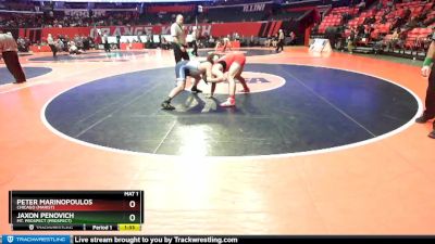 3A 195 lbs Quarterfinal - Peter Marinopoulos, Chicago (Marist) vs Jaxon Penovich, Mt. Prospect (Prospect)