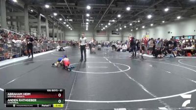 61 lbs Quarterfinal - Anden Rathgeber, Chaparral vs Abraham Heim, Greater Heights