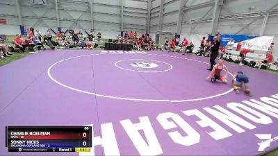 88 lbs Semis & 3rd Wb (16 Team) - Charlie Boelman, Iowa vs Sonny Hicks, Oklahoma Outlaws Red