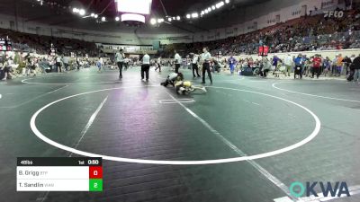 46 lbs Consi Of 16 #2 - Bryson Grigg, Tulsa Blue T Panthers vs Thomas Sandlin, Vian Wrestling Club