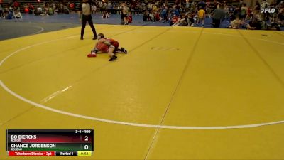 100 lbs Quarterfinal - Bo Diercks, Rocori vs Chance Jorgenson, Roseau