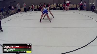 128 lbs Round 1 (8 Team) - Lacy Lemburg, Nebraska Blue vs Taylor Echeverria, Oregon Girls