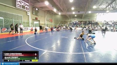 92 lbs Quarterfinal - Cash Christensen, Sanderson Wrestling Academy vs Quade Probst, Wasatch Wrestling Club