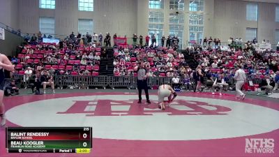 215 lbs Champ. Round 1 - Beau Koogler, Franklin Road Academy vs Balint Rendessy, Baylor School