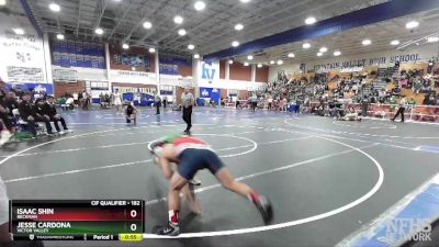 182 lbs Cons. Round 4 - Jesse Cardona, Victor Valley vs Isaac Shin, Beckman