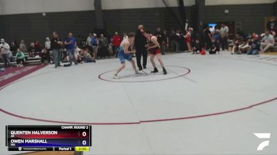 120 lbs Champ. Round 2 - Quenten Halverson, AK vs Owen Marshall, WA