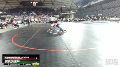 Girls 3A/4A 170 Cons. Round 3 - Gernyria Haqq, Federal Way (Girls) vs Shawnnastasia Jackson, West Valley (Yakima) (Girls)