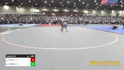 80 lbs Round Of 16 - Jeriun Saing, Crusader Wrestling vs JEREMIAH ZUNIGA, Socal Grappling Club