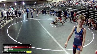 70 lbs Finals (8 Team) - Asher Crisp, Kentucky vs Josh Musselman, Indiana Blue