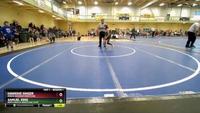 60 lbs Quarterfinal - Samuel King, Bartlesville Wrestling Club vs Hawkins Singer, Rogue Warrior Wrestling