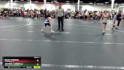 56 lbs Round 1 (8 Team) - Ryley Herwig, Warhawks vs Dominic Cardella, Savage Barn Brothers