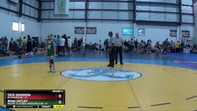 85 lbs Round 3 (4 Team) - Ryan Hatley, BELIEVE TO ACHIEVE WRESTLING CLUB vs Tate Goodson, BLACKHAWK WC