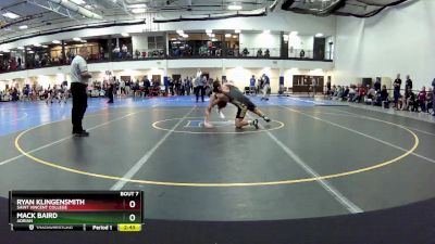 133 lbs Champ. Round 1 - Ryan Klingensmith, Saint Vincent College vs Mack Baird, Adrian