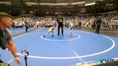 54 lbs Round Of 16 - Bexley Leisinger, Choctaw Ironman Youth Wrestling vs Jerzi Ellis, Kingfisher