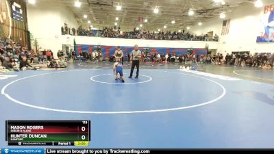 113 lbs Quarterfinal - Mason Rogers, Coeur D Alene vs Hunter Duncan, Hanford