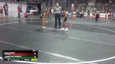 75 lbs Quarterfinal - Gjoa Rowe, Team Iowa vs Laker Nau Rarick, Team Utah