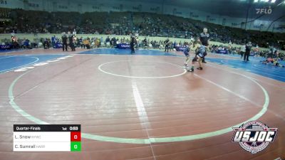 55 lbs Quarterfinal - Lawsyn Snow, Newcastle Youth Wrestling vs Colten Sumrall, Harrah Little League Wrestling