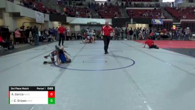 52 lbs 3rd Place Match - Calvin Snipes, North Montana Wrestling Club vs Alonso Garcia, Moses Lake Wrestling Club