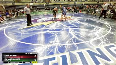 285 lbs Finals (8 Team) - Evan Becker, Saint Michael Albertville vs Kamaha`o Grace, Staley