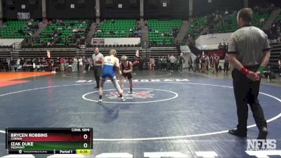 126 lbs Cons. Semi - Brycen Robbins, Corner vs Izak Duke, Piedmont