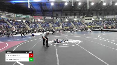 66 lbs Consi Of 8 #1 - Hunter Wickam, Bear Cave vs Adrian Martinez, Antonito Youth Wrestling