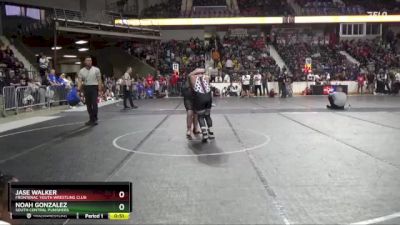 150 lbs Quarterfinal - Jase Walker, Frontenac Youth Wrestling Club vs Noah Gonzalez, South Central Punishers