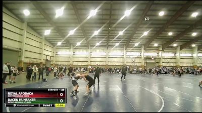 125 lbs Quarterfinal - Dacen Hunsaker, Ridgeline High School vs Royal Apodaca, Roy Wrestling Club