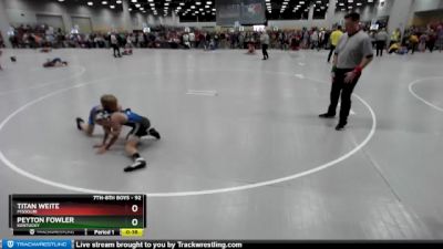 92 lbs Champ. Round 1 - Titan Weite, Missouri vs Peyton Fowler, Kentucky