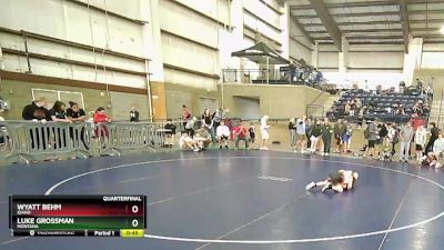 53 lbs Quarterfinal - Wyatt Behm, Idaho vs Luke Grossman, Montana