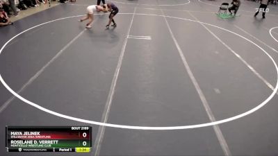 Semifinal - Roselane D. Verrett, Monticello Wrestling Club vs Maya Jelinek, Stillwater Area Wrestling