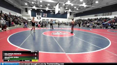 113 lbs Cons. Round 3 - Solomon Resnick, Capo Valley vs Braedan Amba, Righetti