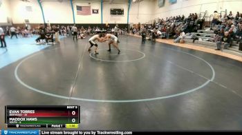 160 lbs Round 2 (10 Team) - Maddox Haws, South vs Evan Torres, Berthoud