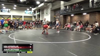 170 lbs Round 5 (16 Team) - August Rottmann, Hastings Wrestling Academy vs Aida Appenfeller, Ankeny Girls Wrestling Club