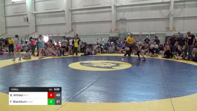 140 lbs Final - Brooklyn Whited, NE United (OH) vs Faith Blackburn, Lady Pitbulls