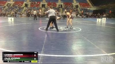 190 lbs Quarterfinals (8 Team) - Chloe Hovdenes, E2-Carrington vs Cambree Anderson, W3-Bismarck