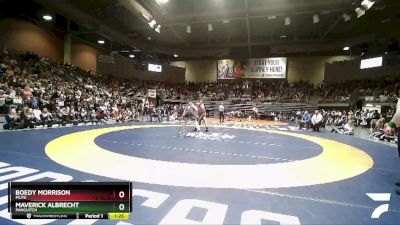 1A 190 lbs 1st Place Match - Maverick Albrecht, Panguitch vs Boedy Morrison, Piute